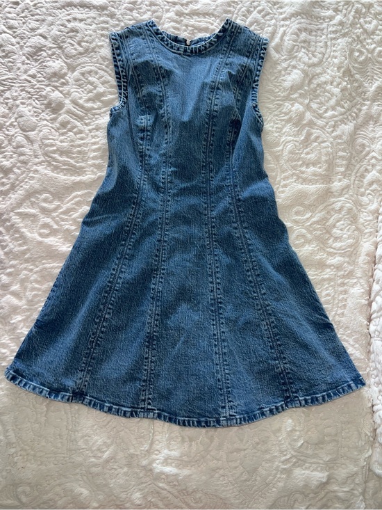 Abercrombie & Fitch Dresses & Skirts - Abercrombie & Fitch A-Line Sleeveless Denim Mini Dress - Blue